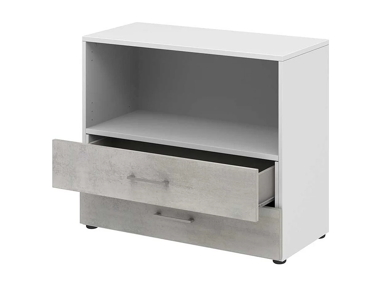 Aktenregal B�ro mit zwei Schubladen Oberfl�che melaminbeschichtet