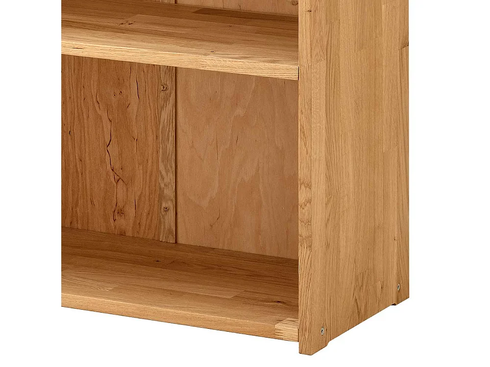 Ordnerregal Wildeiche geölt aus Massivholz 80 cm breit