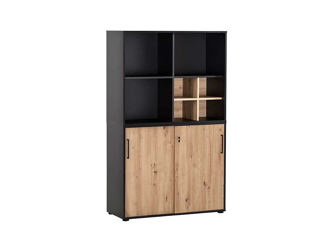 Büroregal Aktenregal Schiebetüren 2 Schiebetüren (zweiteilig)