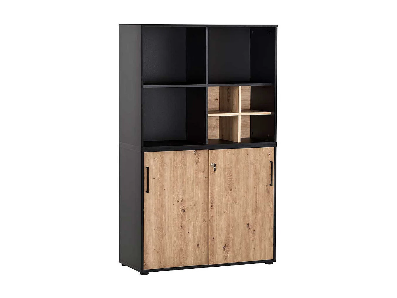 Büroregal Aktenregal Schiebetüren 2 Schiebetüren (zweiteilig)