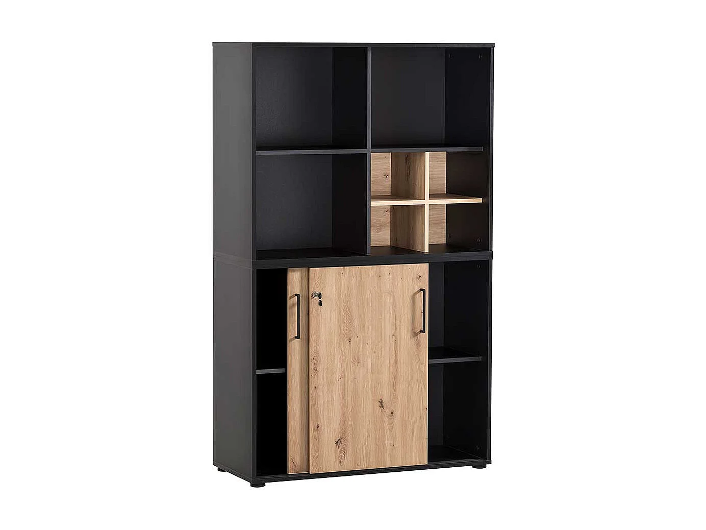 Büroregal Aktenregal Schiebetüren 2 Schiebetüren (zweiteilig)