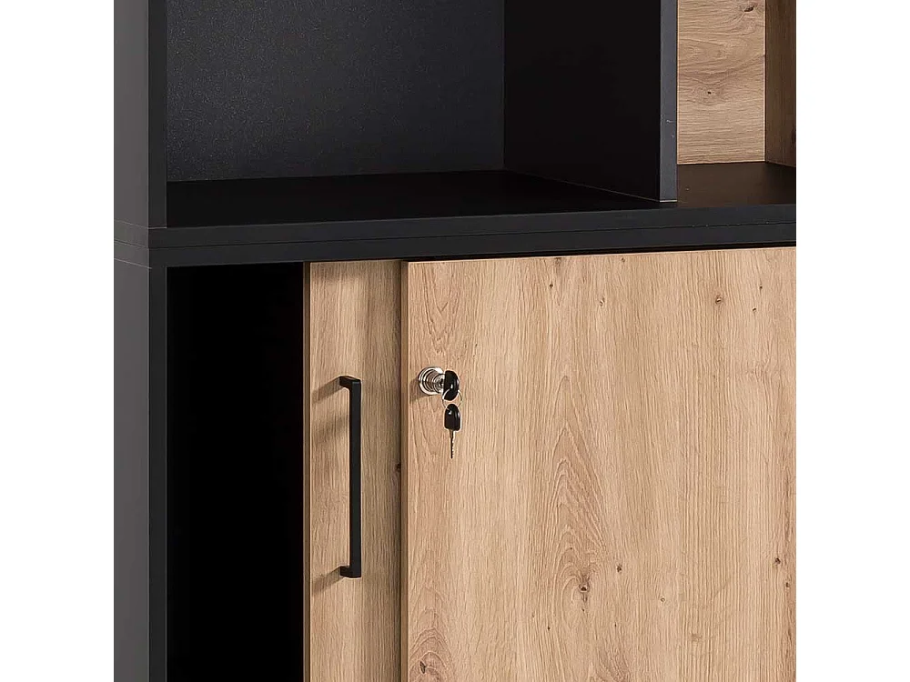 Büroregal Aktenregal Schiebetüren 2 Schiebetüren (zweiteilig)