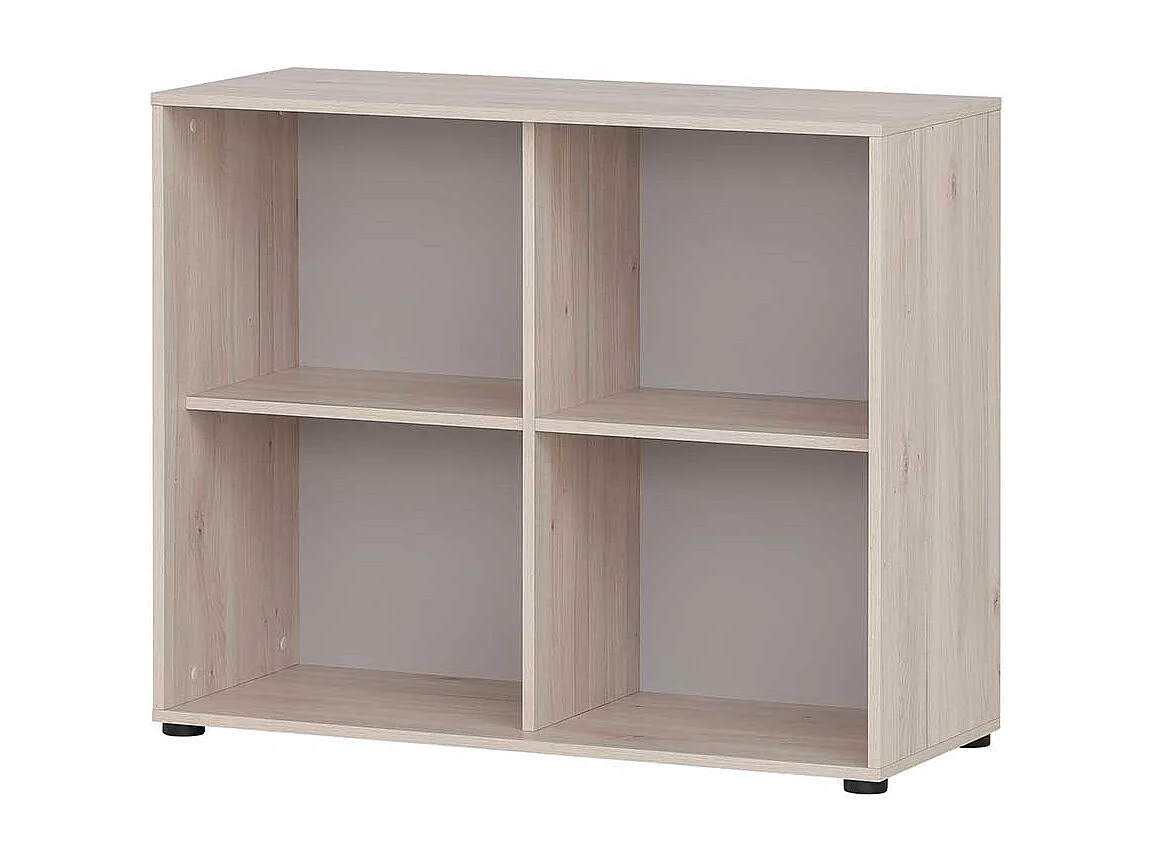 Aktenregal in Platingrau und Eiche hell 100 cm breit