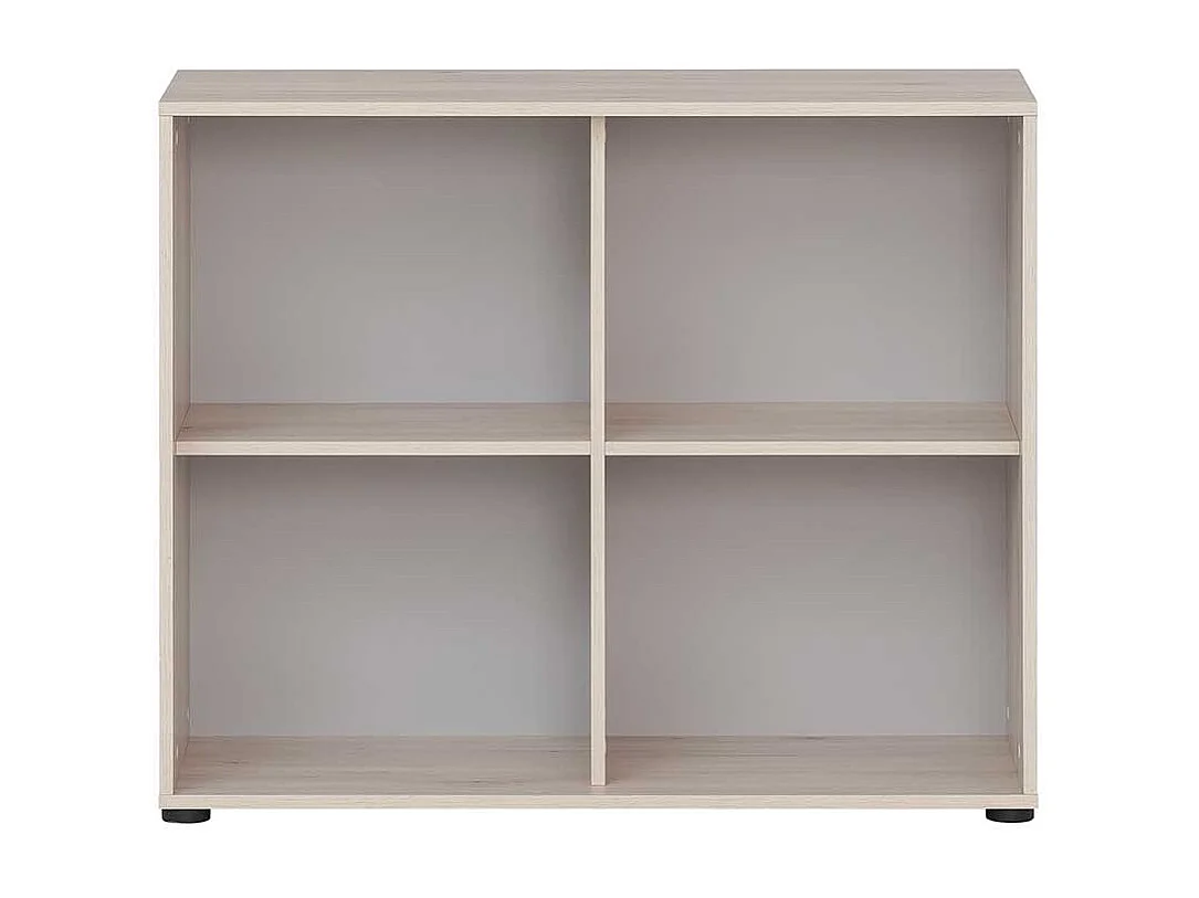 Aktenregal in Platingrau und Eiche hell 100 cm breit