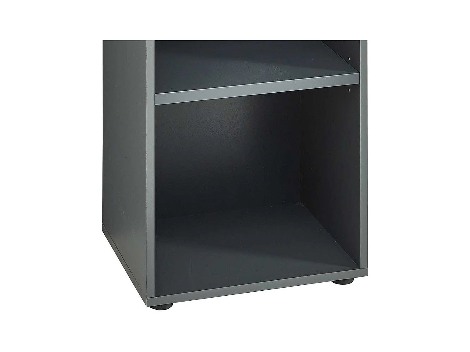 Büroregal Wand in Wildeichefarben Dunkelgrau (dreiteilig)