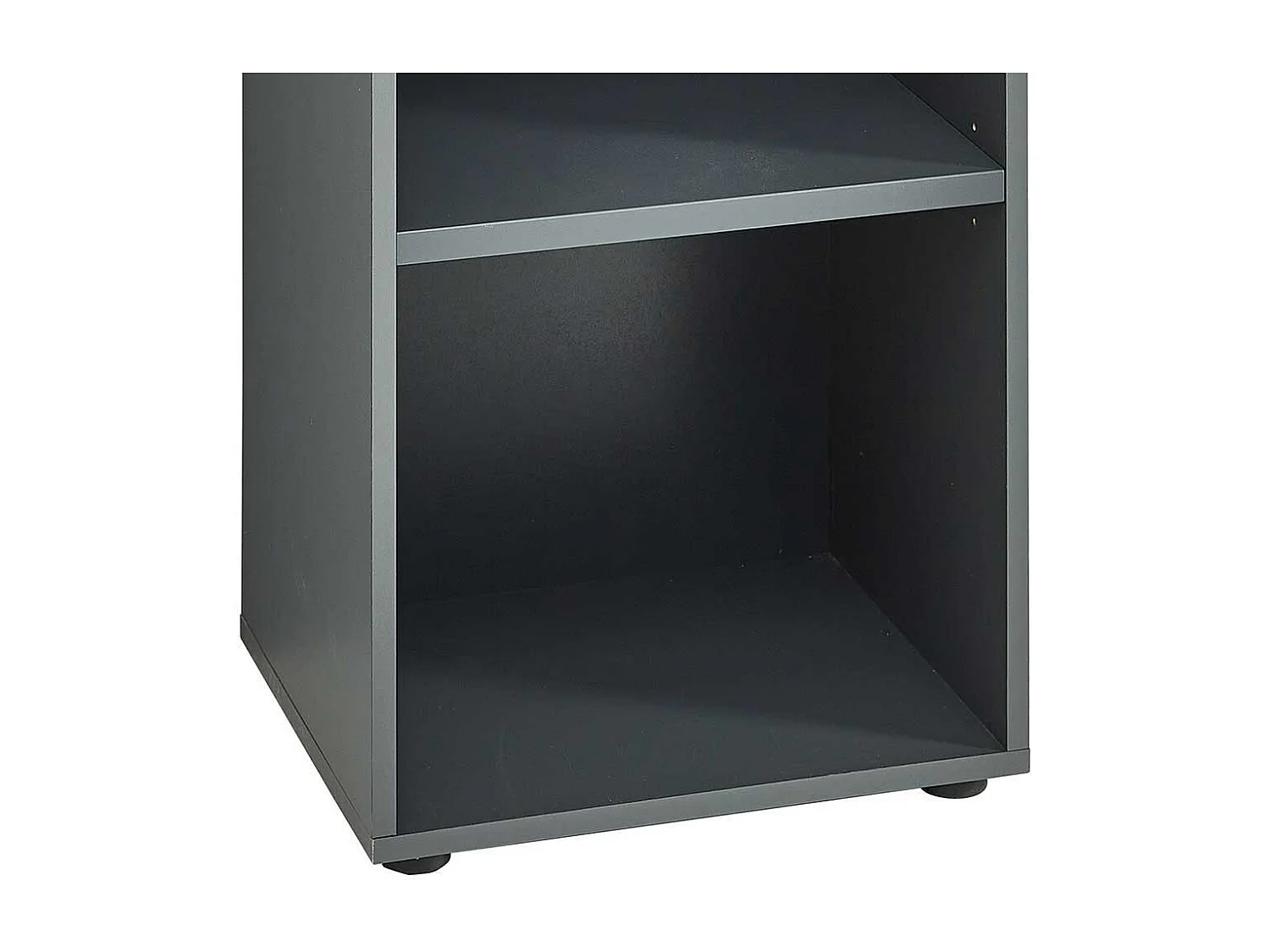 Büroregal Wand in Wildeichefarben Dunkelgrau (dreiteilig)