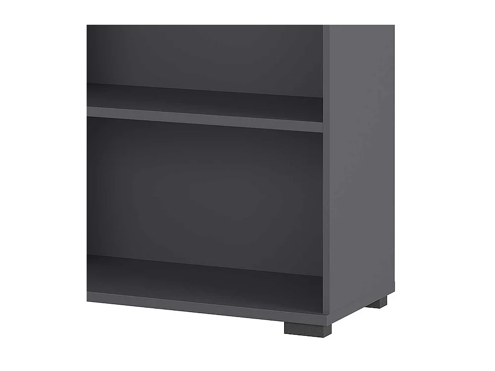 Büroregal in Dunkelgrau 80 cm breit