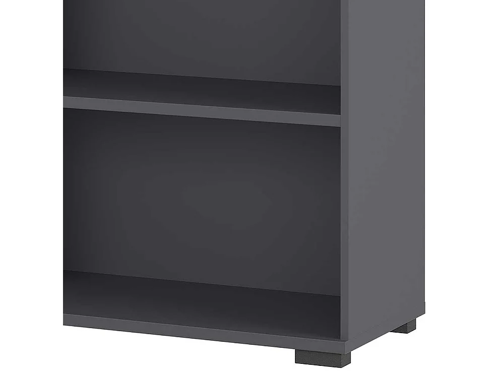 Büroregal in Dunkelgrau 80 cm breit