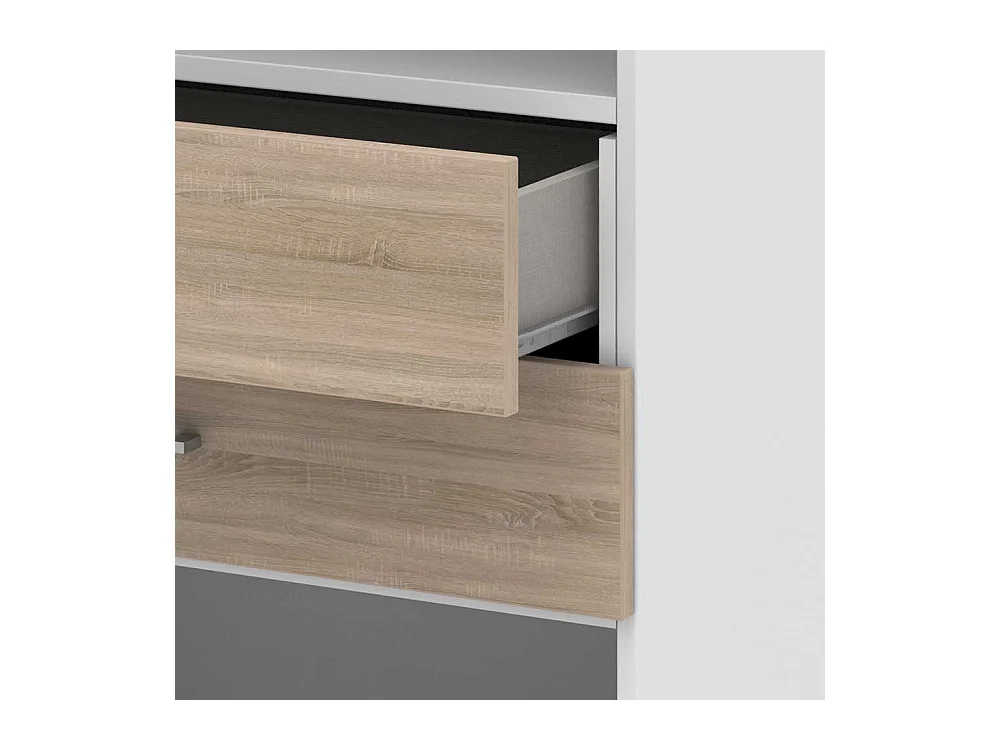 B�ro Ordnerregal in Sonoma-Eiche Wei�