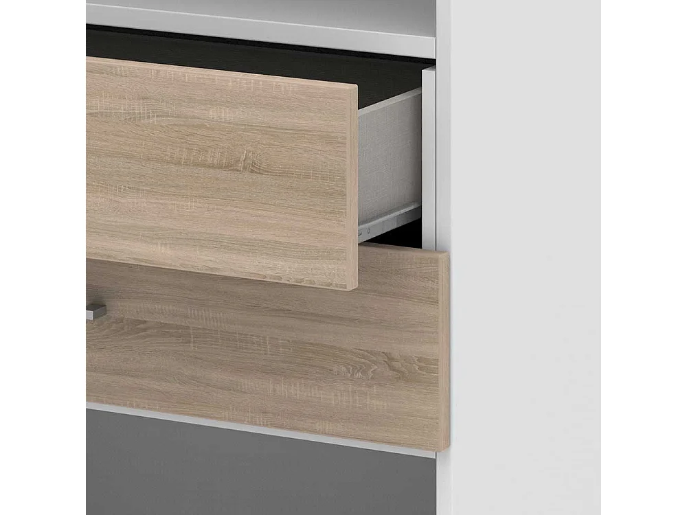 B�ro Ordnerregal in Sonoma-Eiche Wei�