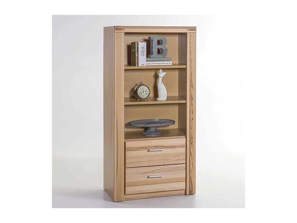 Bücherregal aus Kernbuche teilmassiv 140 cm hoch