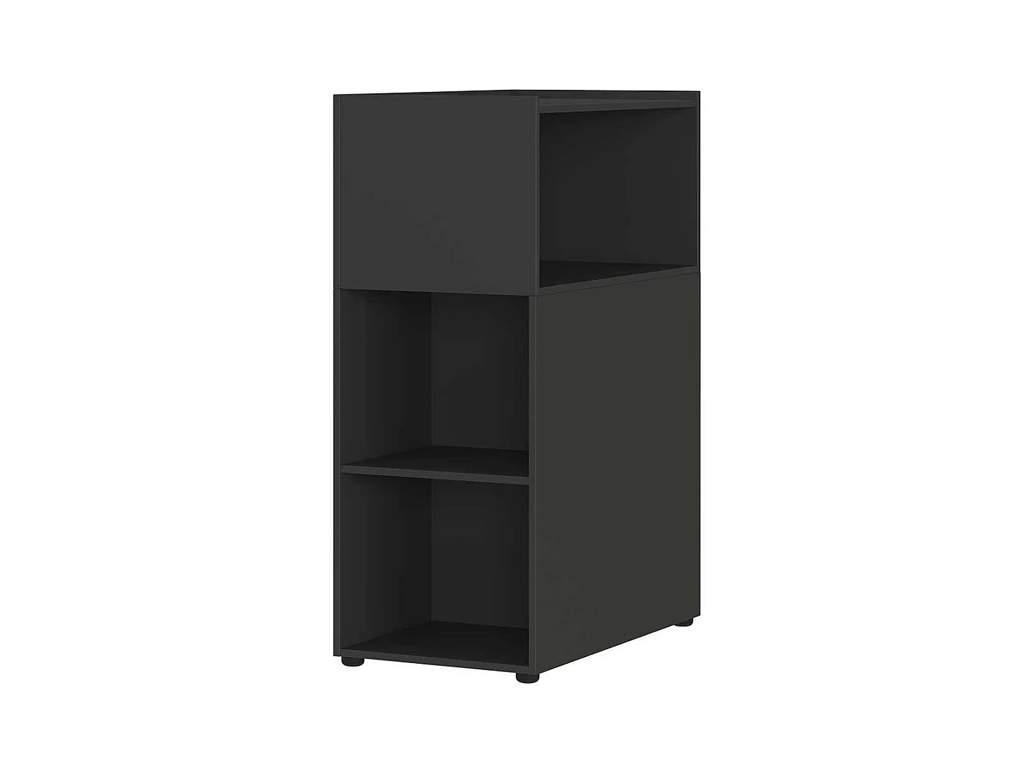 Büroregal Raumteiler in Dunkelgrau melaminbeschichtet