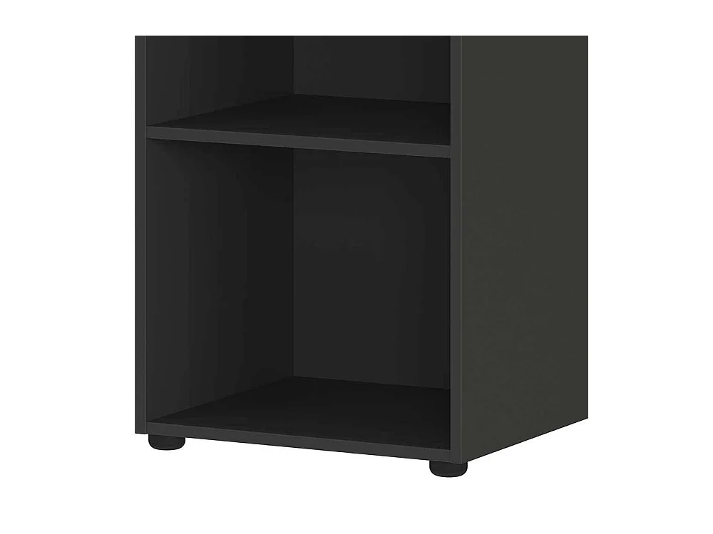 Büroregal Raumteiler in Dunkelgrau melaminbeschichtet
