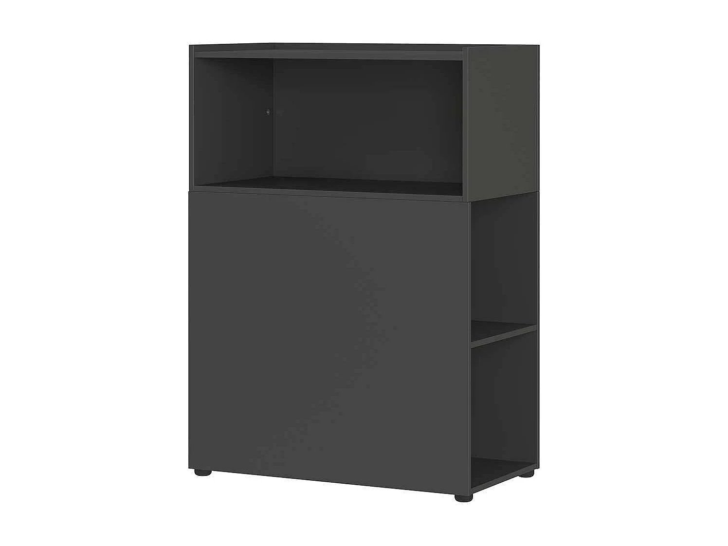 Büroregal Raumteiler in Dunkelgrau melaminbeschichtet