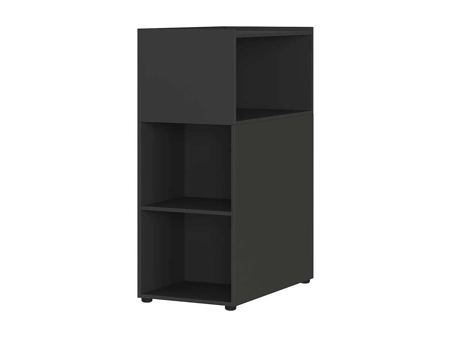 Büroregal Raumteiler in Dunkelgrau melaminbeschichtet