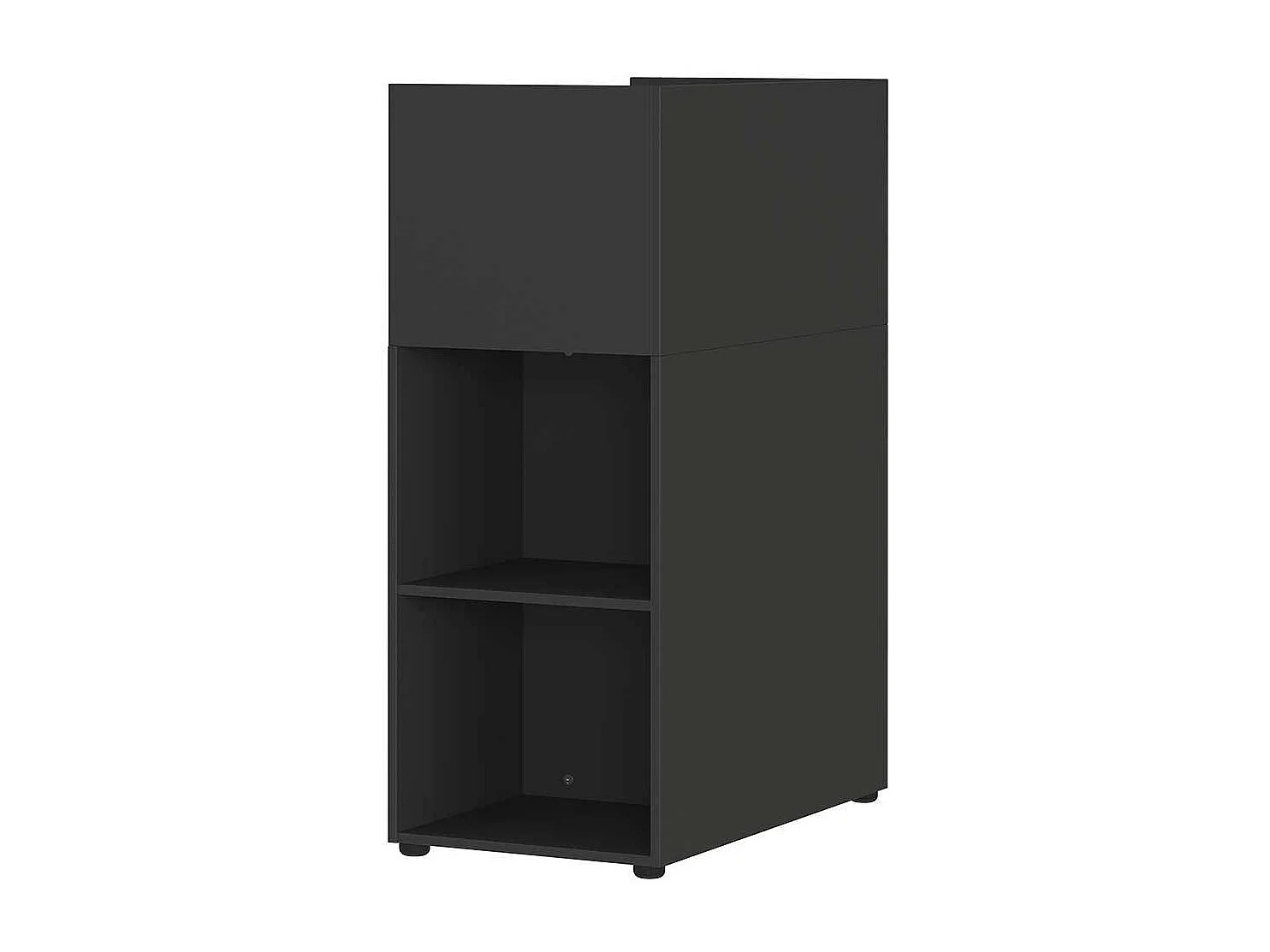 Büroregal Raumteiler in Dunkelgrau melaminbeschichtet