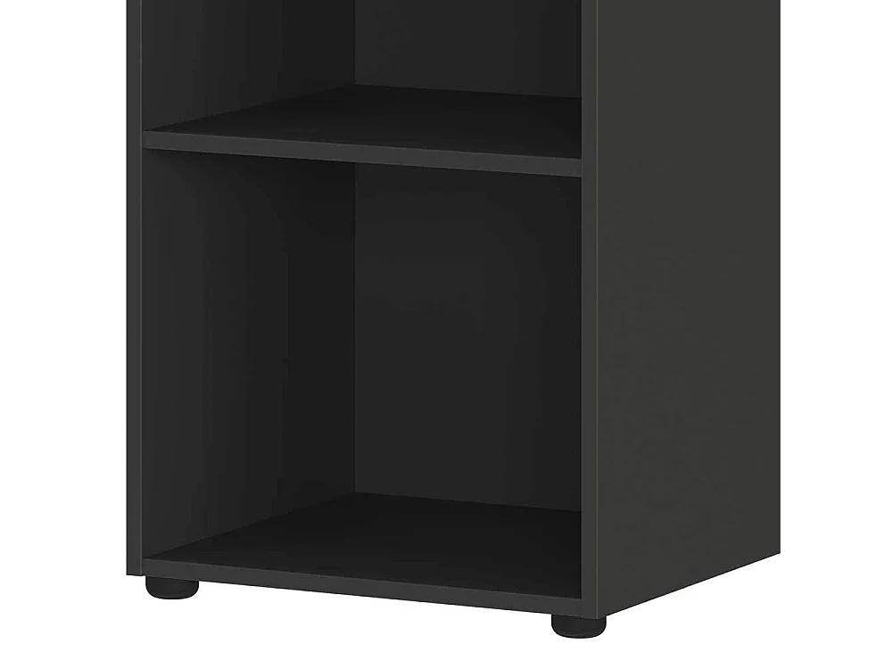 Büroregal Raumteiler in Dunkelgrau melaminbeschichtet