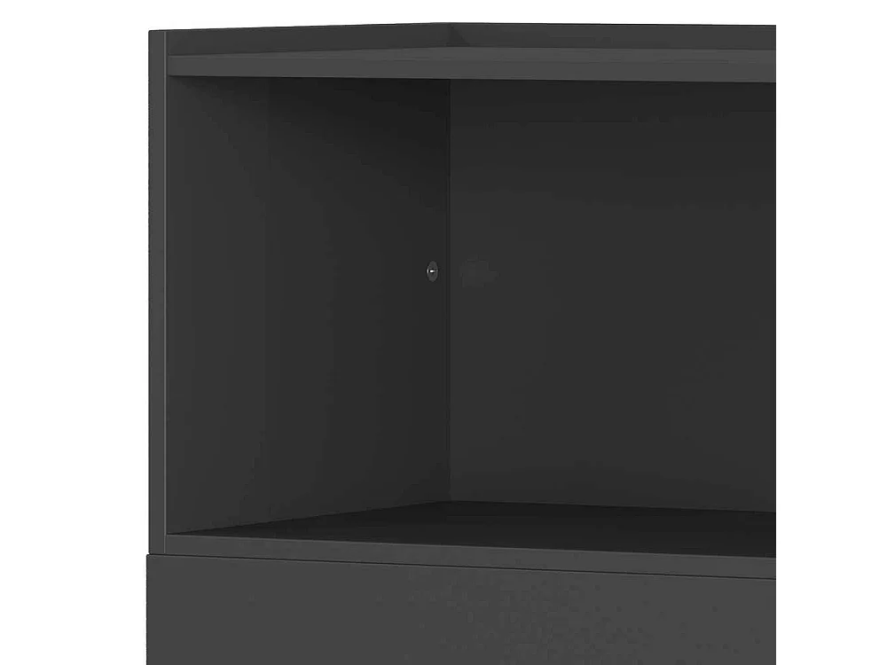 Büroregal Raumteiler in Dunkelgrau melaminbeschichtet