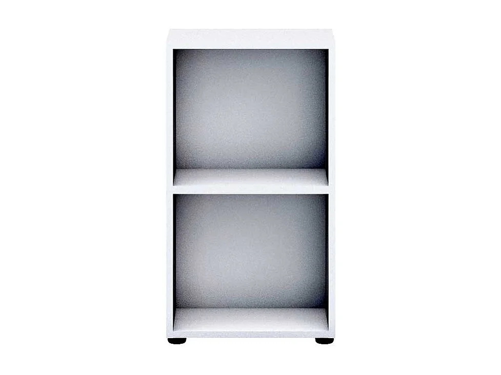 2 F�cher Regal in Wei� B�ro