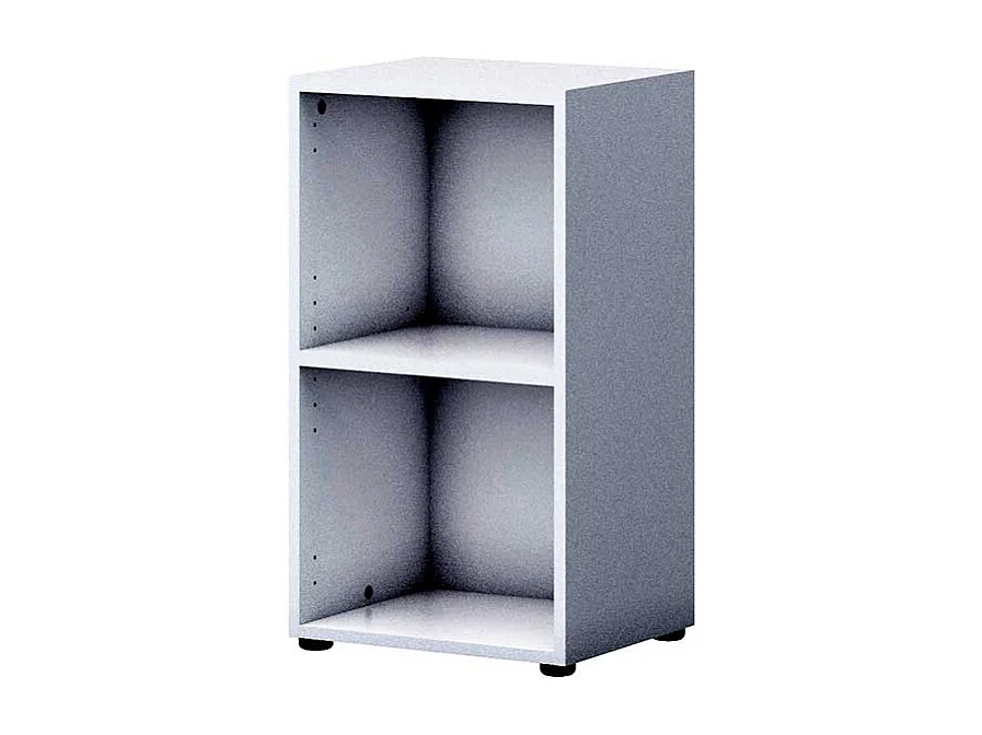 2 F�cher Regal in Wei� B�ro