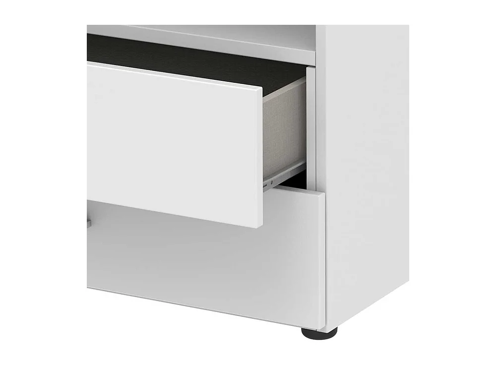 B�roregal wei� mit zwei Schubladen 72 cm hoch