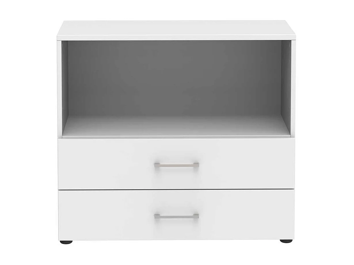B�roregal wei� mit zwei Schubladen 72 cm hoch