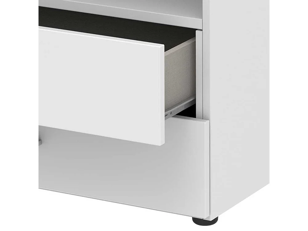 B�roregal wei� mit zwei Schubladen 72 cm hoch