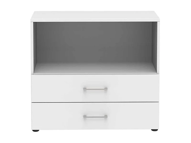B�roregal wei� mit zwei Schubladen 72 cm hoch