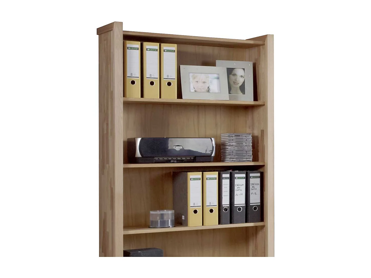 Büroregal aus Kernbuche Massivholz 200 cm hoch