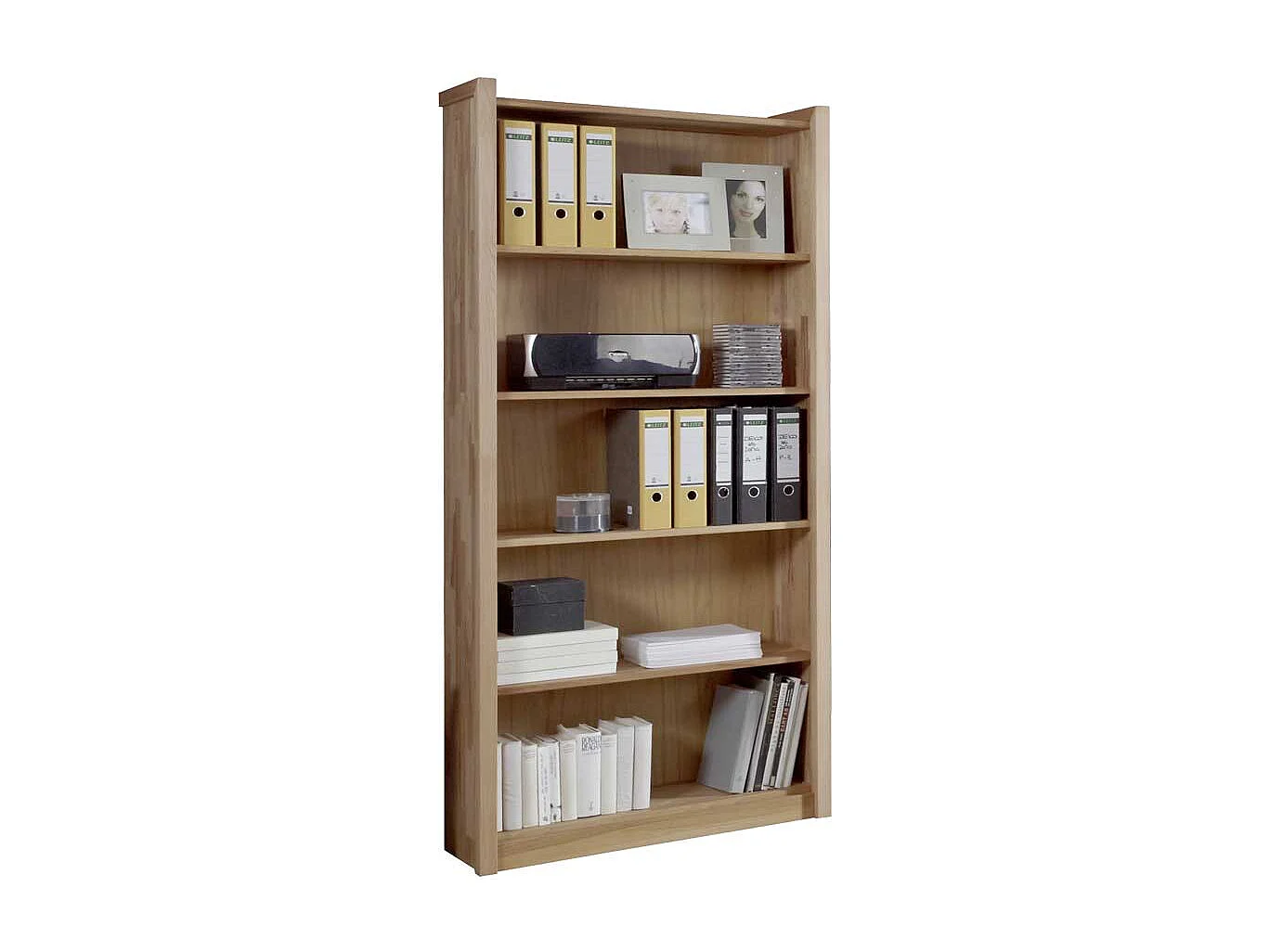 Büroregal aus Kernbuche Massivholz 200 cm hoch