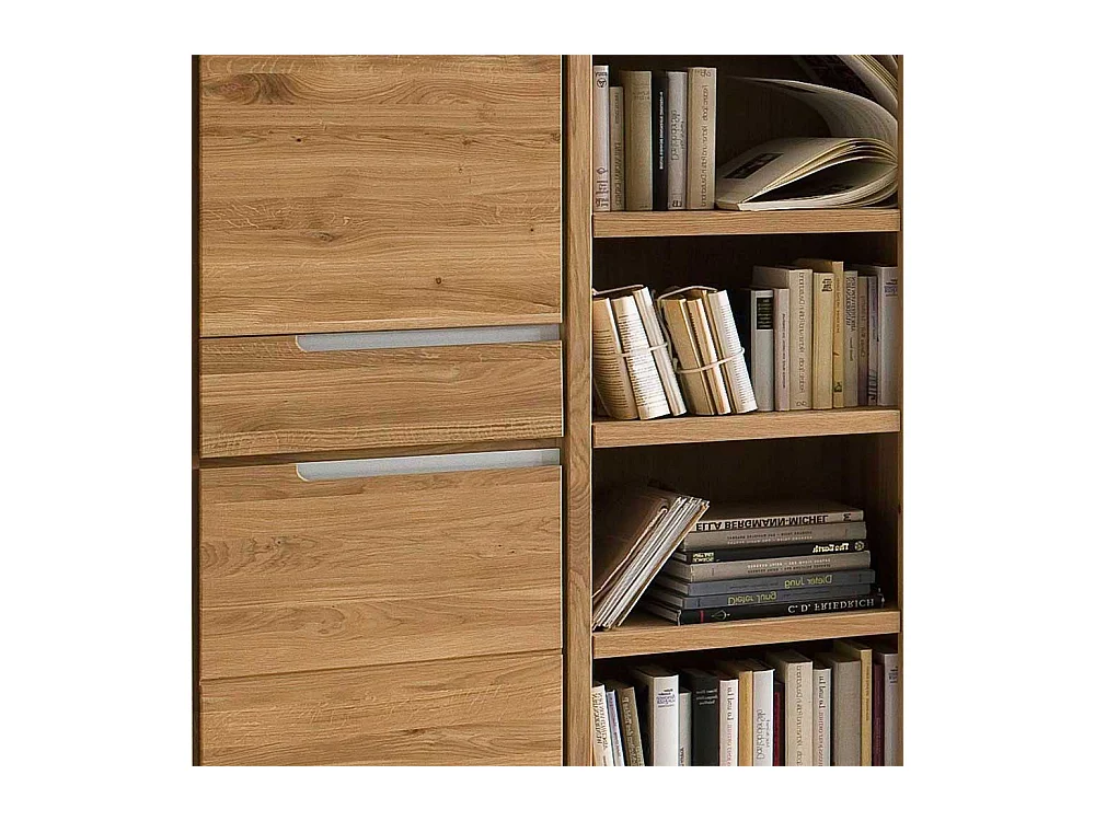 Echtholz Regal in Eiche Bianco geölt und gewachst zwei Türen