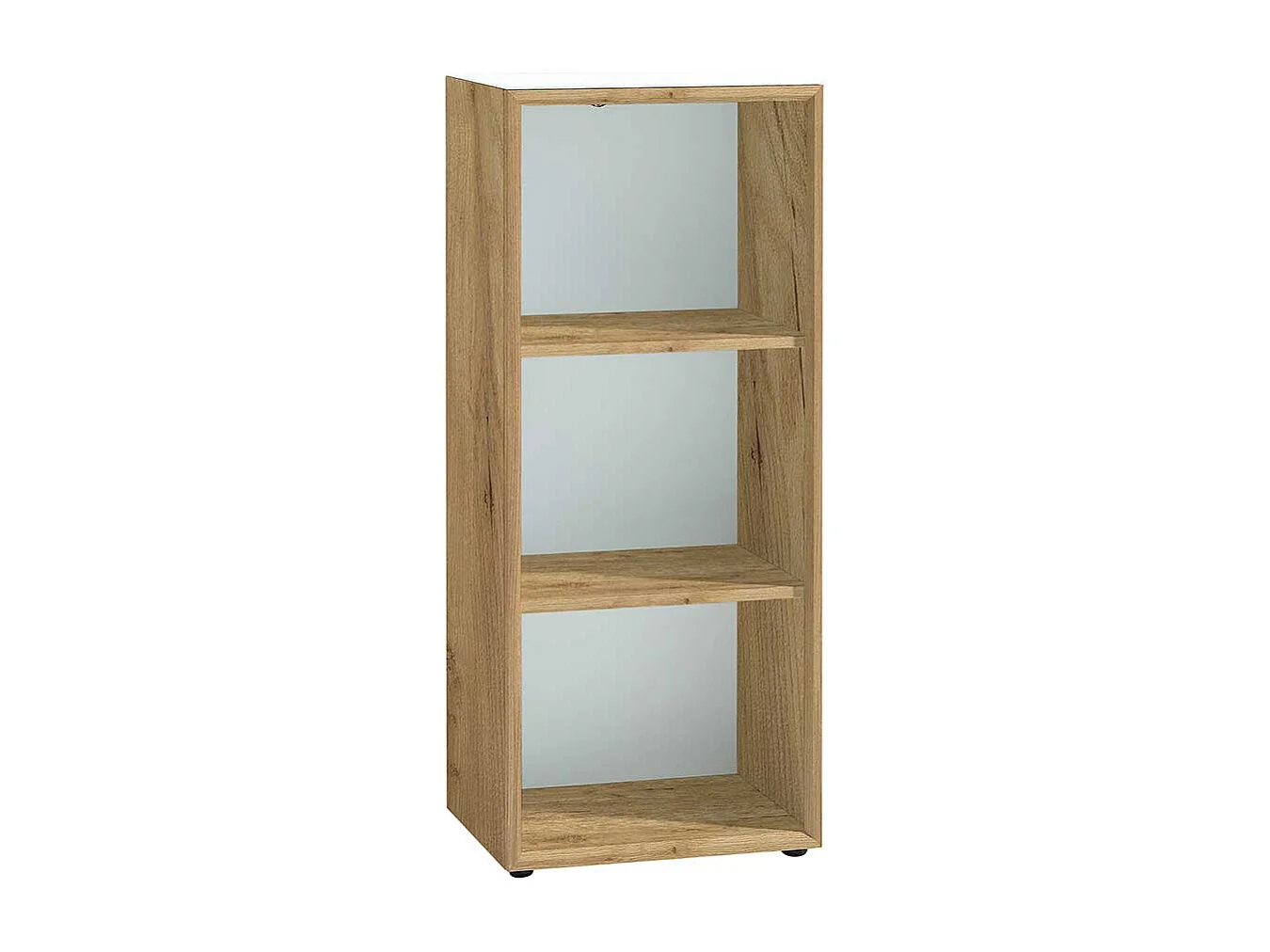 Ordnerregal in Weiß und Wildeiche Optik 50 cm breit