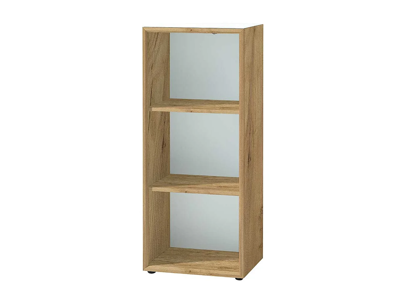 Ordnerregal in Weiß und Wildeiche Optik 50 cm breit