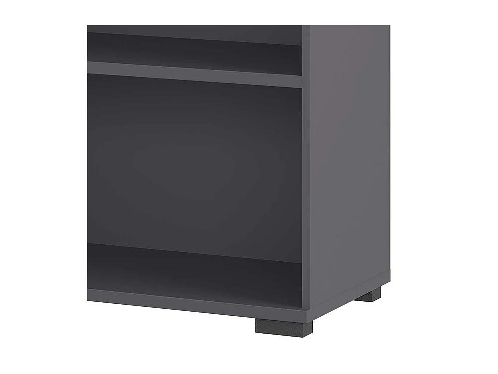 Büro Standregal in Dunkelgrau 80 cm breit