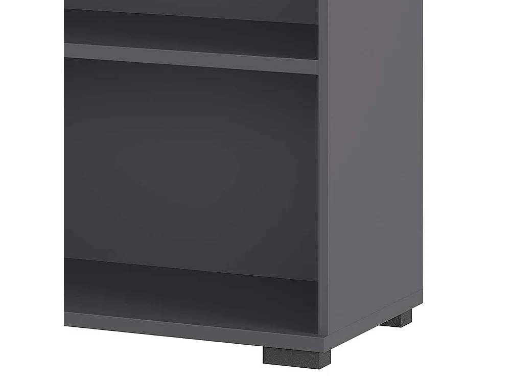 Büro Standregal in Dunkelgrau 80 cm breit