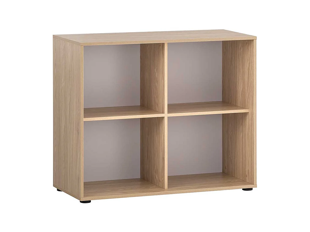 Standregal Büroregal in Eiche hell mit Holzwerkstoff Oberfläche