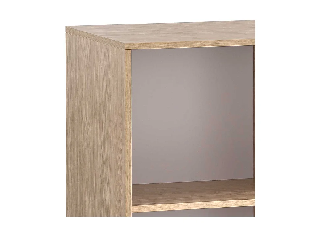 Standregal Büroregal in Eiche hell mit Holzwerkstoff Oberfläche