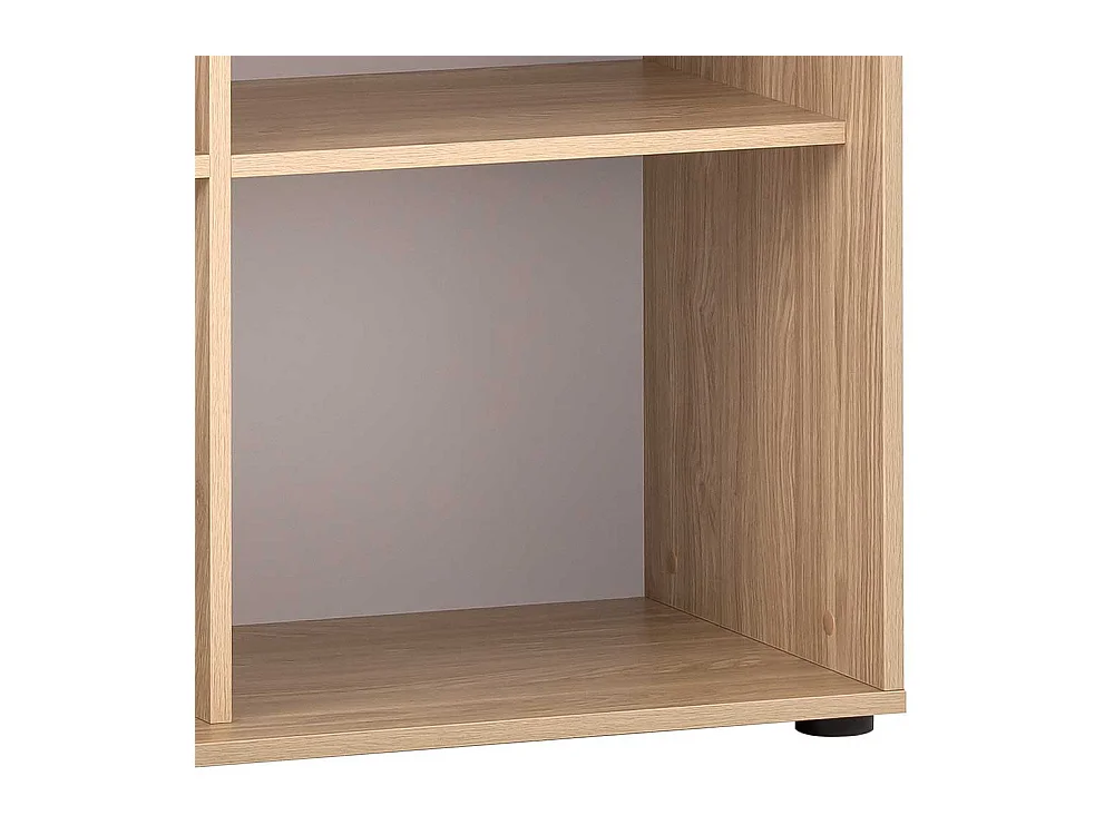 Standregal Büroregal in Eiche hell mit Holzwerkstoff Oberfläche