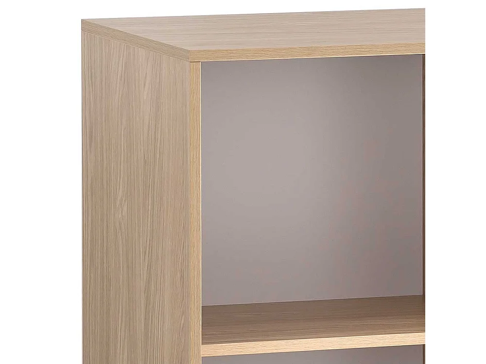 Standregal Büroregal in Eiche hell mit Holzwerkstoff Oberfläche