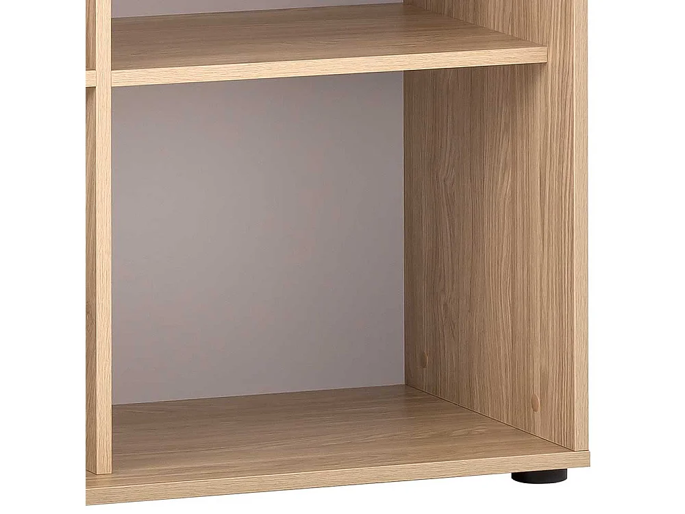 Standregal Büroregal in Eiche hell mit Holzwerkstoff Oberfläche