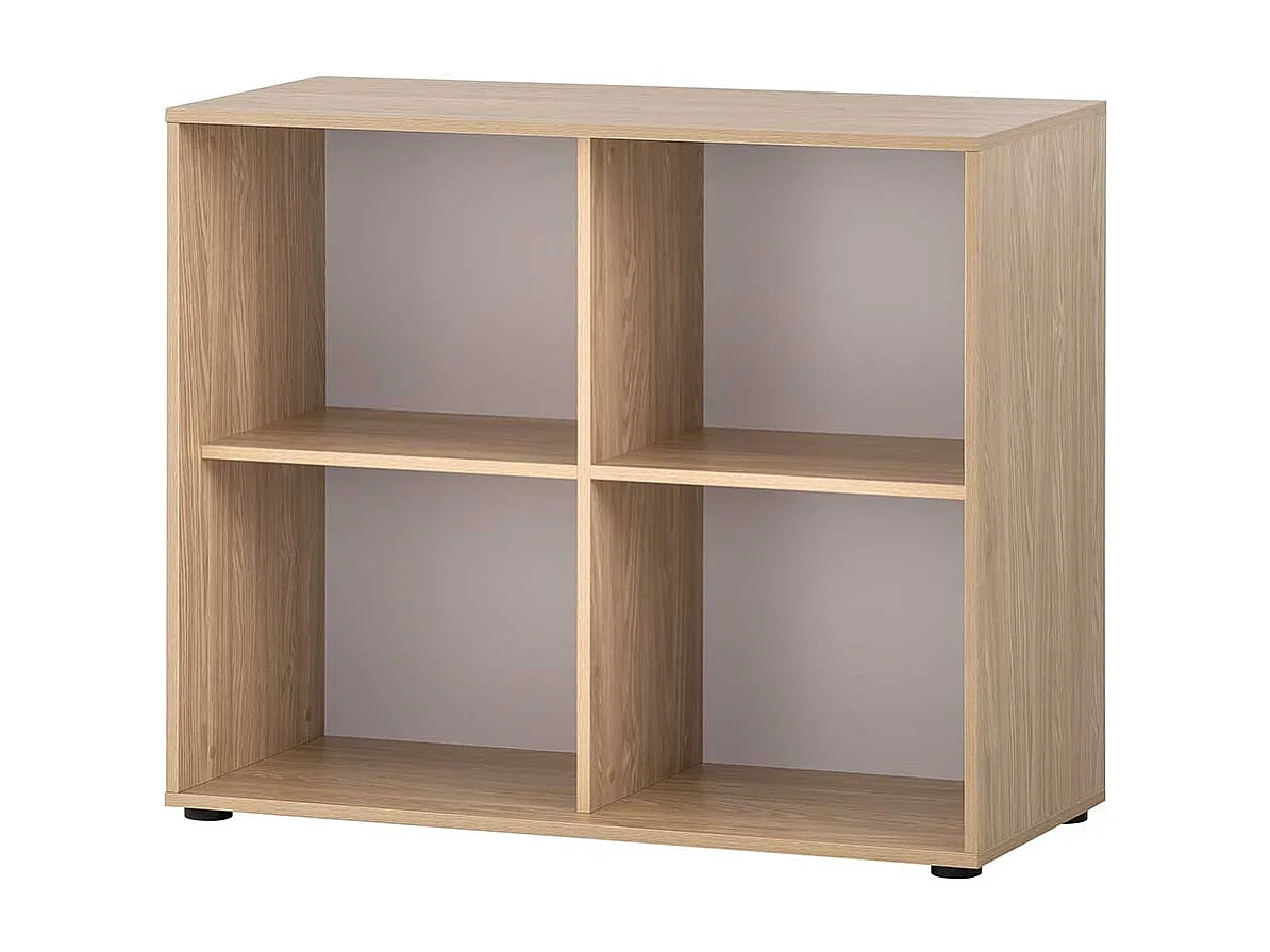 Standregal Büroregal in Eiche hell mit Holzwerkstoff Oberfläche