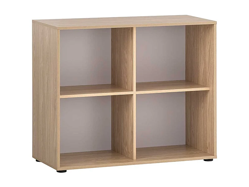Standregal Büroregal in Eiche hell mit Holzwerkstoff Oberfläche