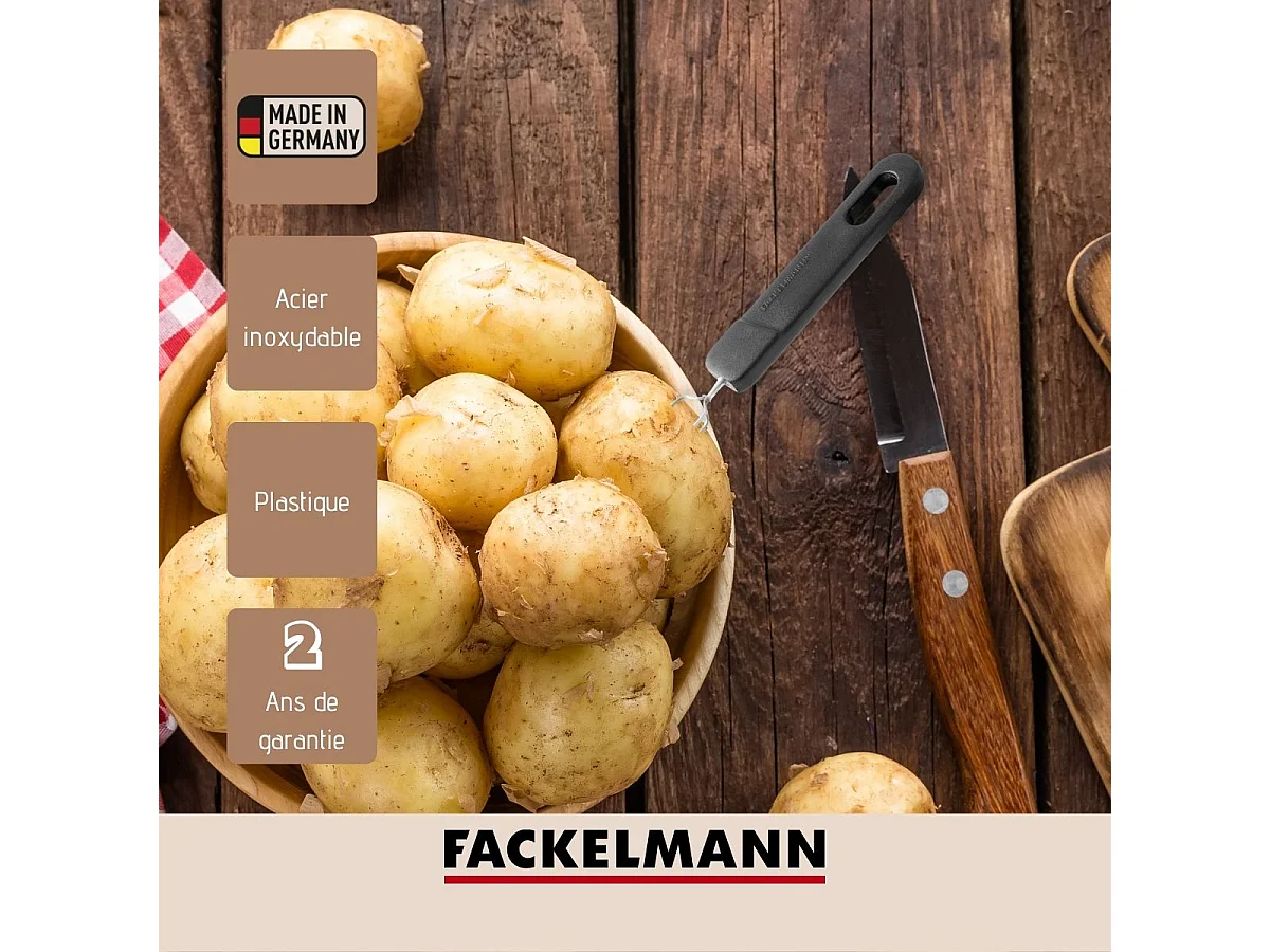 Duo Presse-purée à levier et Fourchette 3 dents pour pommes de terre Fackelmann