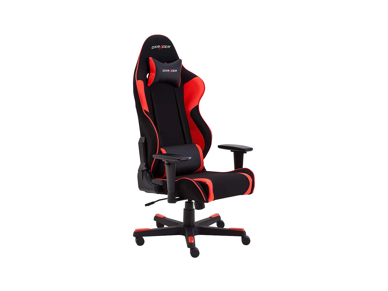 Gaming Sessel in Schwarz und Rot Lendenwirbelstütze