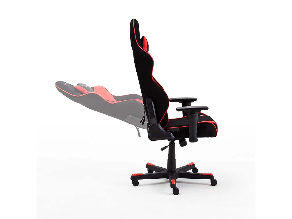 Gaming Sessel in Schwarz und Rot Lendenwirbelstütze