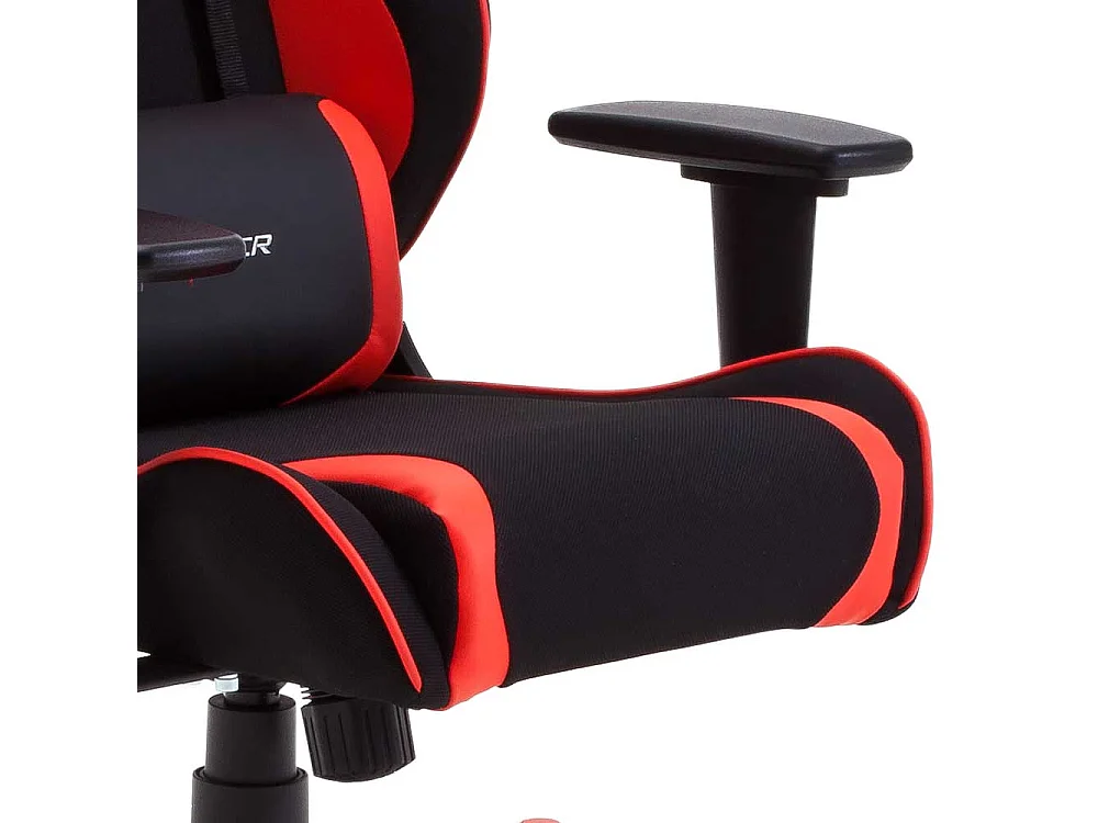 Gaming Sessel in Schwarz und Rot Lendenwirbelstütze