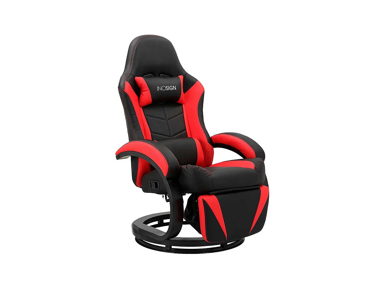 Moderner Gamingstuhl in Schwarz und Rot Liegefunktion