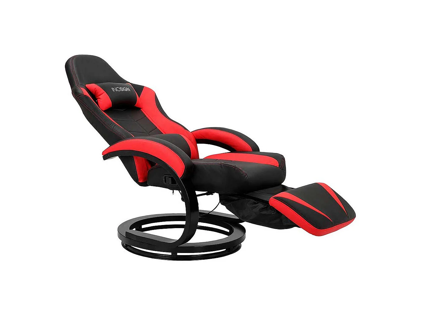 Moderner Gamingstuhl in Schwarz und Rot Liegefunktion