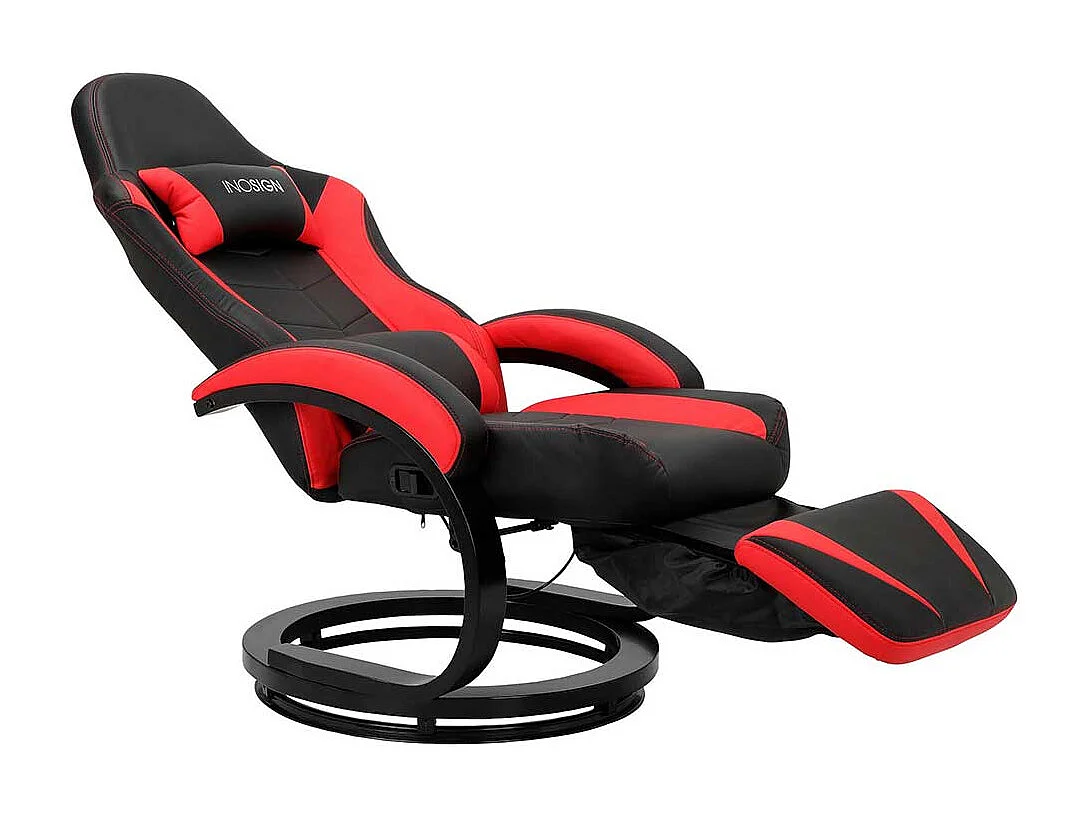 Moderner Gamingstuhl in Schwarz und Rot Liegefunktion