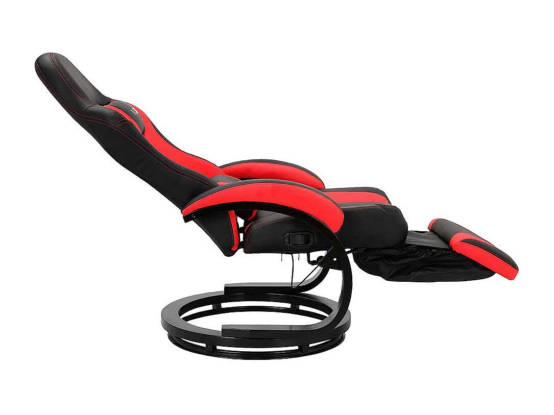 Moderner Gamingstuhl in Schwarz und Rot Liegefunktion